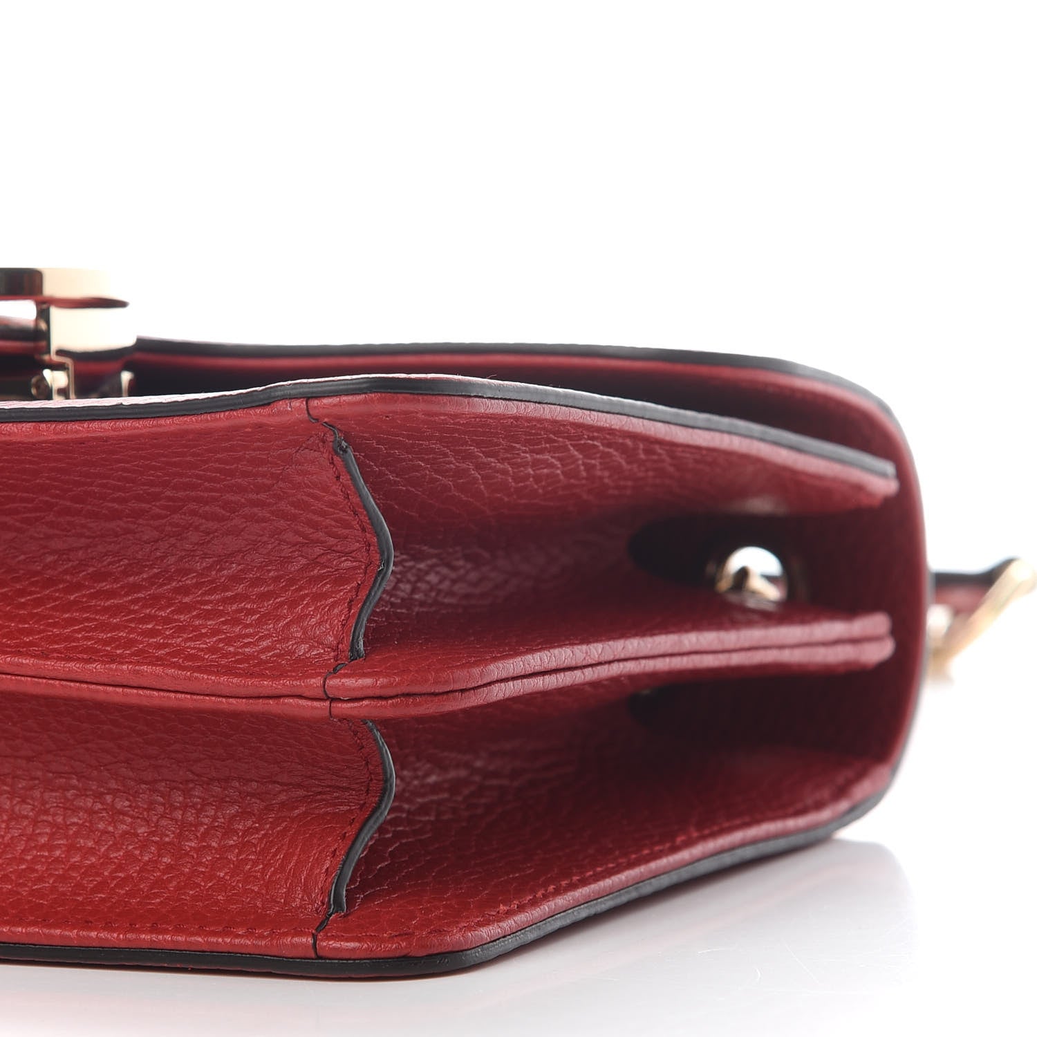 Gucci Dollar Calfskin Small Interlocking G Shoulder Bag Red 9 of 10