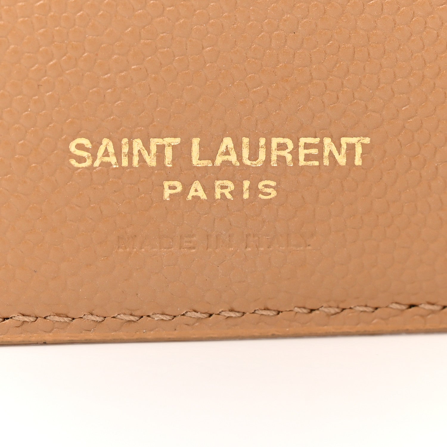 Saint Laurent Grain De Poudre Matelasse Chevron Monogram Zipped Two-Part Wallet Natural Dark 6 of 9