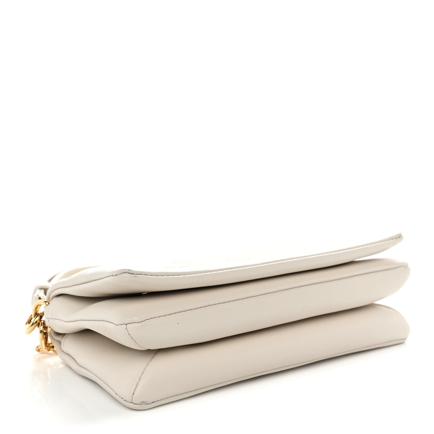 Louis Vuitton Lambskin Embossed Monogram Pochette Coussin Crossbody Cream 4 of 11