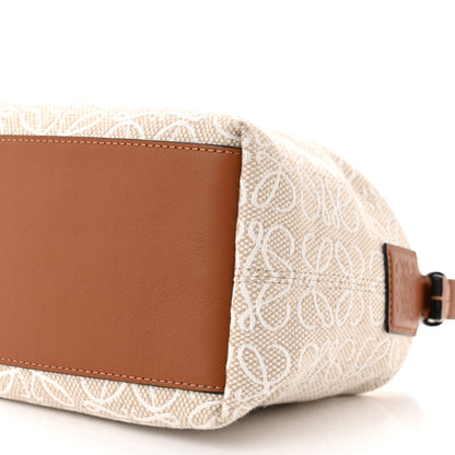 Loewe Jacquard Anagram Calfskin Small Cubi Bag Ecru Tan 9 of 9