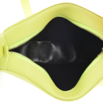 Balenciaga Signature Grained Calfskin Logo XS Ville Camera Bag Acid Green Black 5 of 10