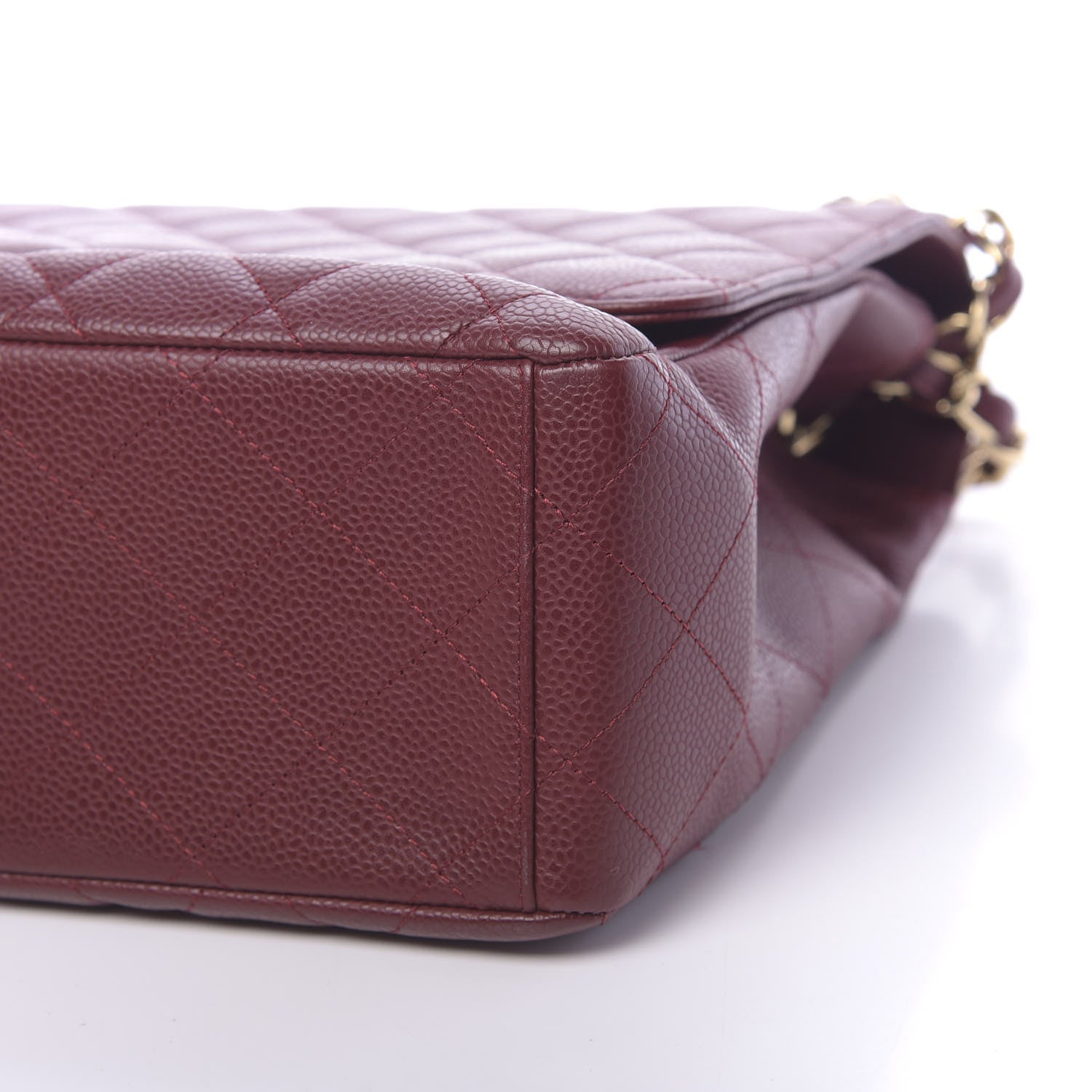 Chanel Caviar Quilted Maxi Single Flap Red 9 of 10
