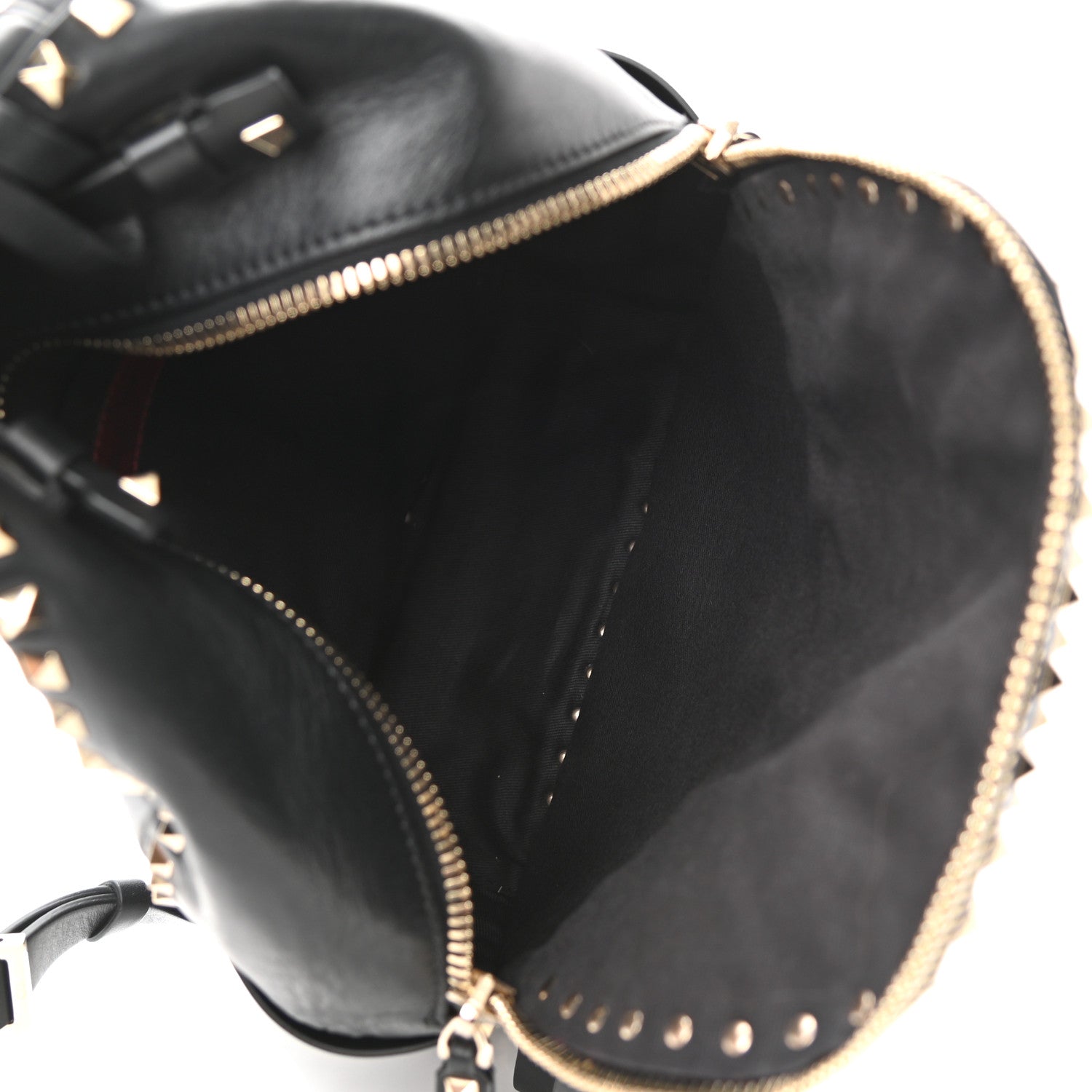 Valentino Garavani Calfskin Medium Rockstud All Over Backpack Black 5 of 9