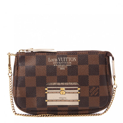 Louis Vuitton Damier Ebene Trunks and Locks Mini Pochette Accessories 1 of 8