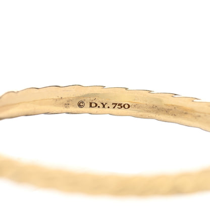 David Yurman 18K Yellow Gold Diamond Blue Topaz 7mm Chatelaine Ring 47 4 4 of 5