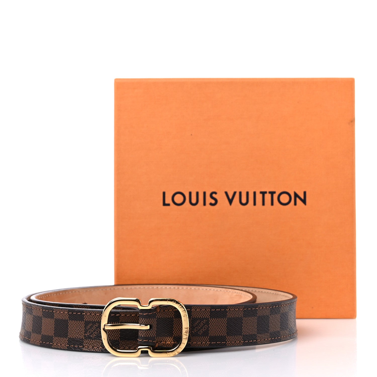 Louis Vuitton Damier Ebene Mini 25mm Belt 80 32 8 of 8