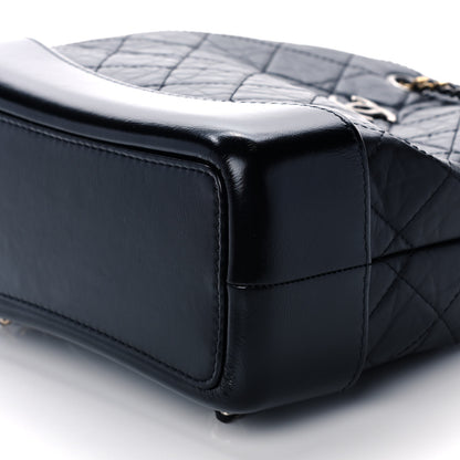 Chanel Aged Calfskin Quilted Small Gabrielle Backpack Black 10 of 11