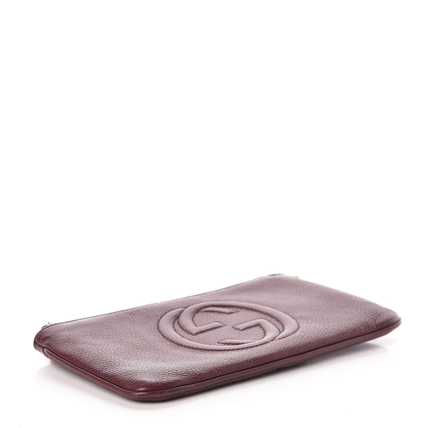 Pebbled Calfskin Soho Wristlet Scarlatto