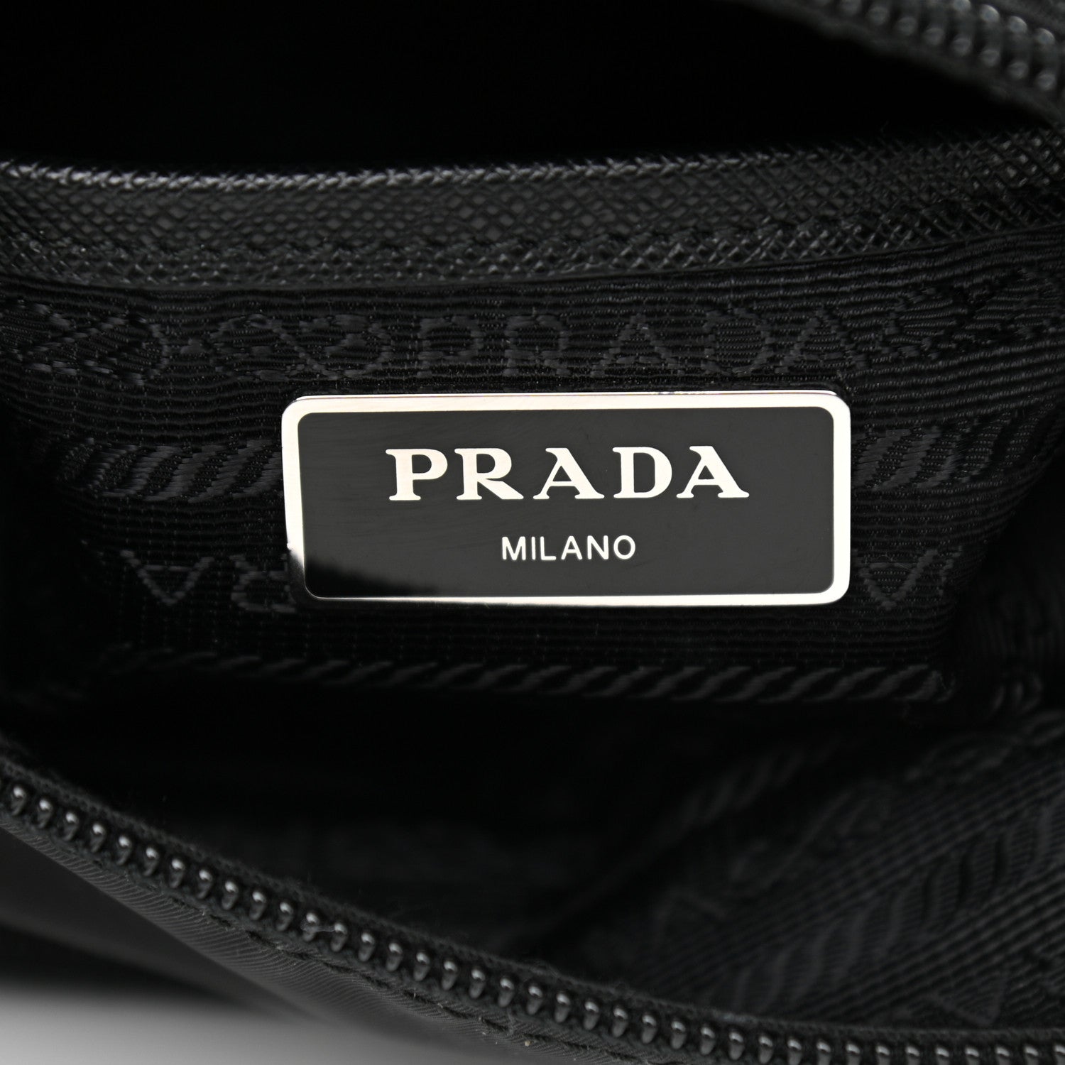 Prada Nylon New Vela Studded Messenger Bag Black 5 of 8