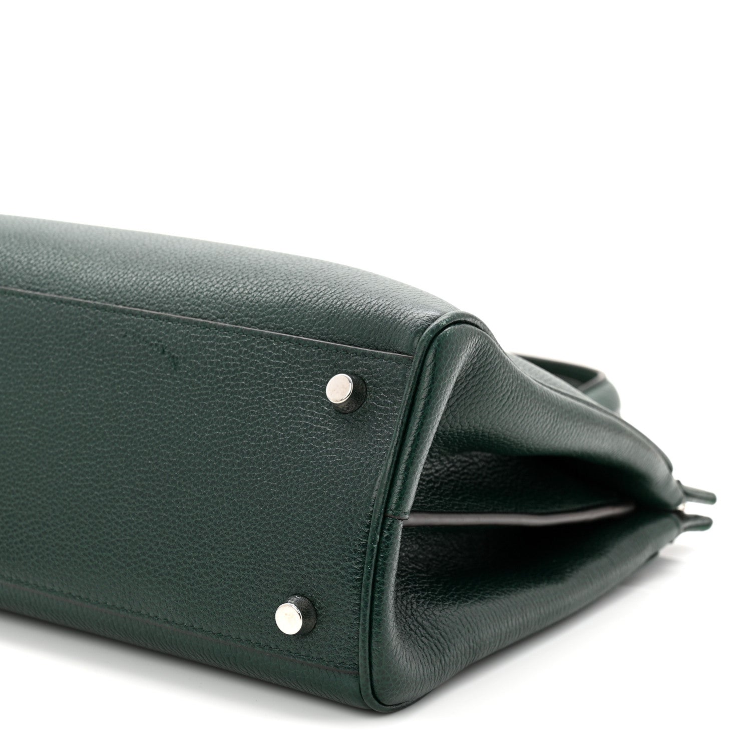 Gucci Grainy Calfskin Small Zumi Top Handle Bag Vintage Green 10 of 11