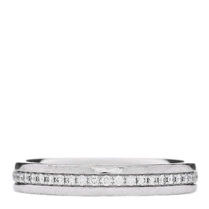Tiffany 18K White Gold Diamond .24ctw 3mm Eternity Band Ring 49 5 3 of 5