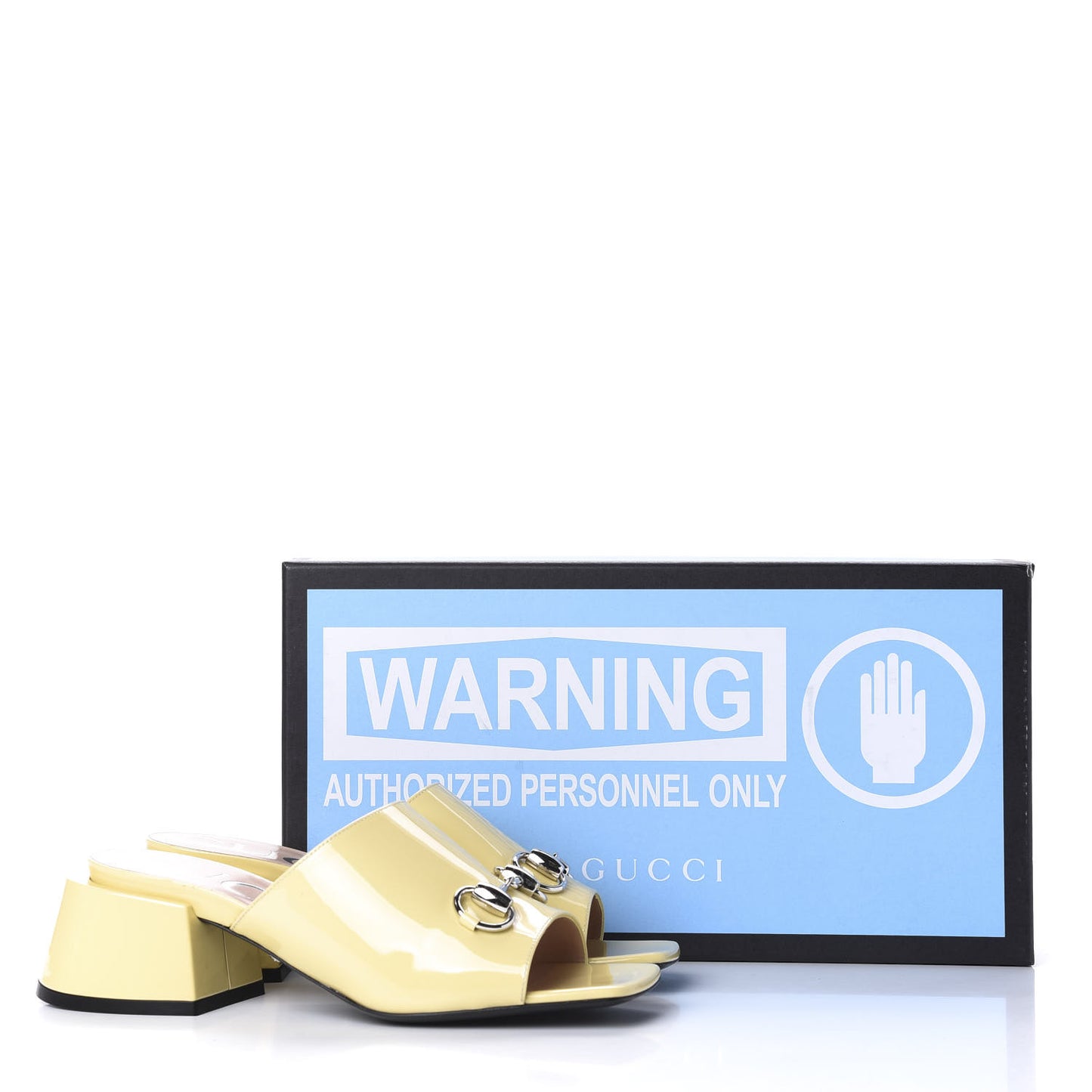 Patent Lexi Horsebit Mid-Heel Slide Sandals 36 Burro