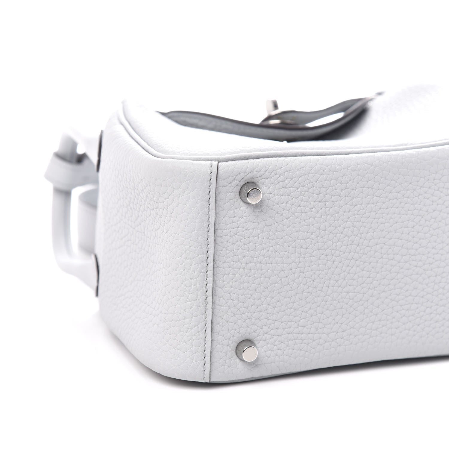 Hermes Taurillon Clemence Mini Lindy 20 Bleu Pale 7 of 10