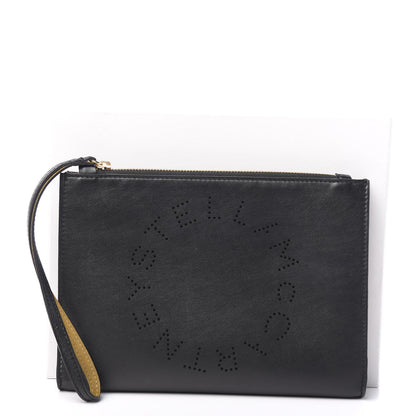 Stella McCartney Alter Nappa Perforated Logo Pouch Black 7 of 7