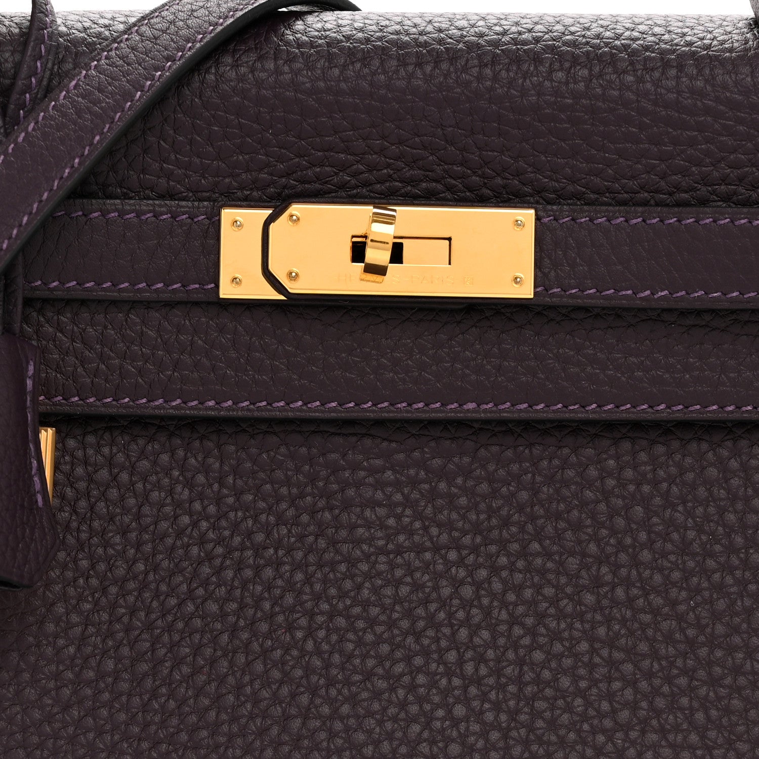 Hermes Togo Kelly Retourne 28 Raisin 8 of 12