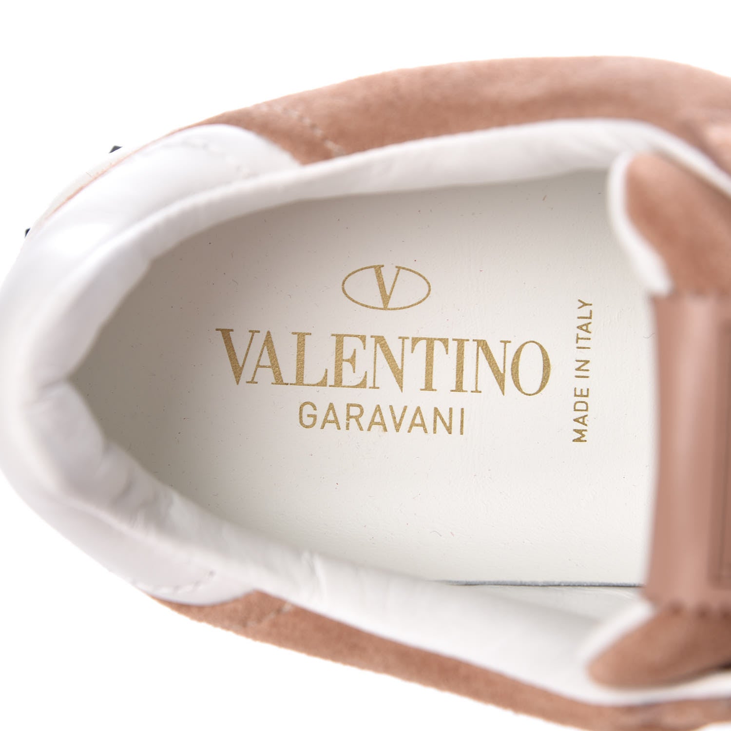 Valentino Garavani Suede Flycrew Sneakers 36.5 White Skin Sorbet 7 of 10