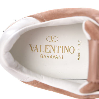 Valentino Garavani Suede Flycrew Sneakers 36.5 White Skin Sorbet 7 of 10