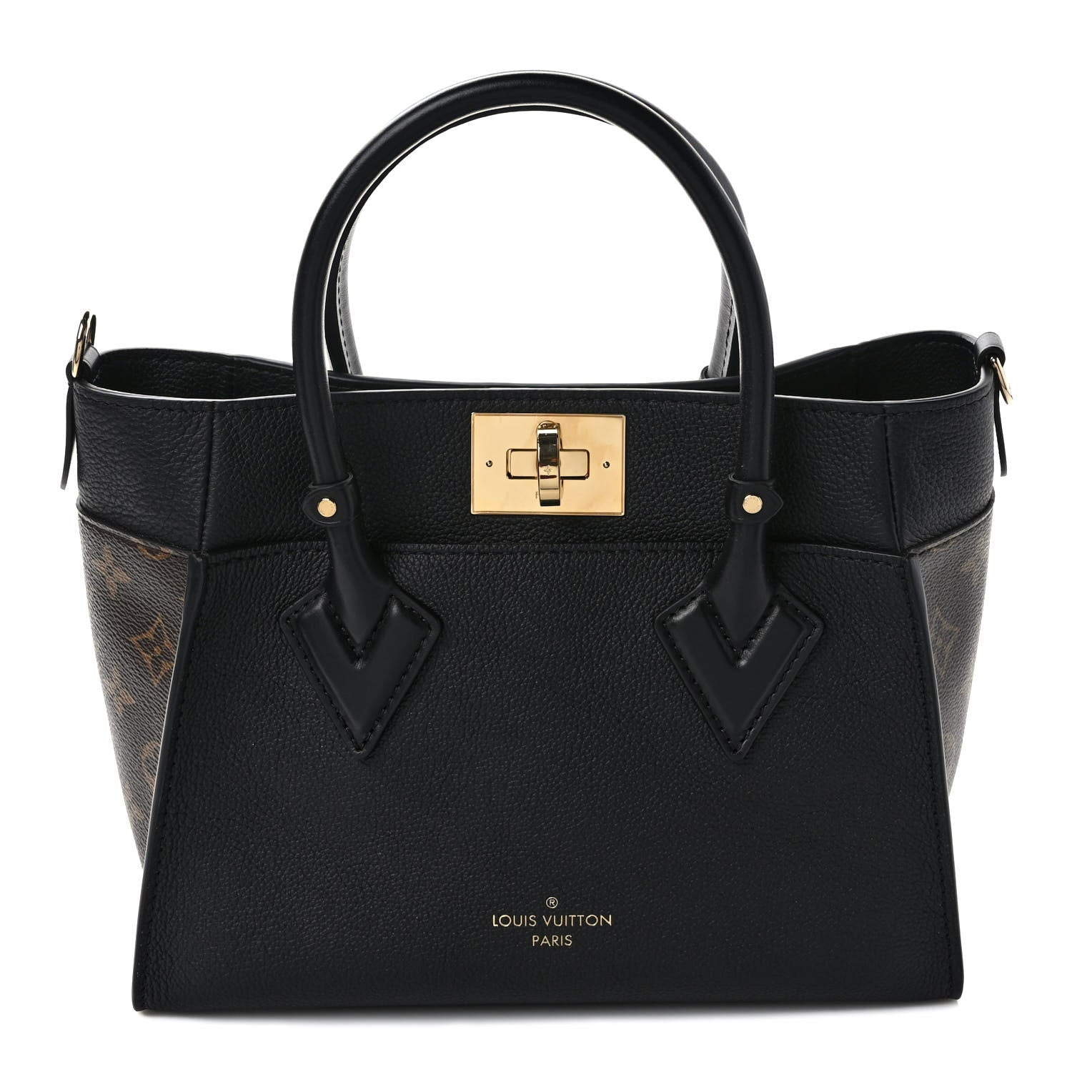 Louis Vuitton Calfskin Monogram On My Side PM Black 1 of 9