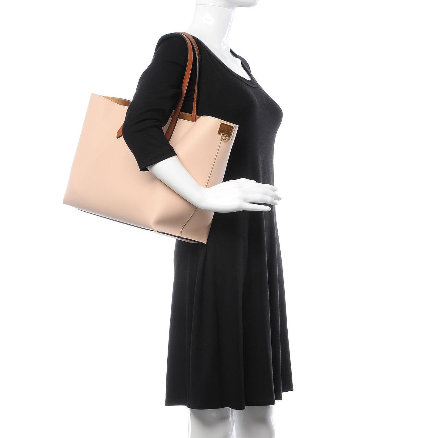 Calfskin Medium GV Shopper Tote Powder