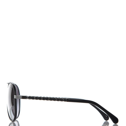 Chanel Polarized Pilot Winter Sunglasses 4219-Q Black 2 of 8