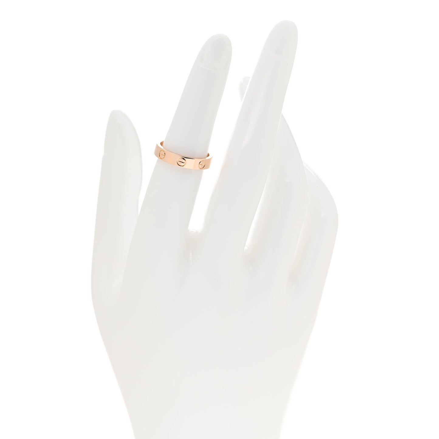 18K Pink Gold 3.5mm LOVE Wedding Band Ring 50 5.25