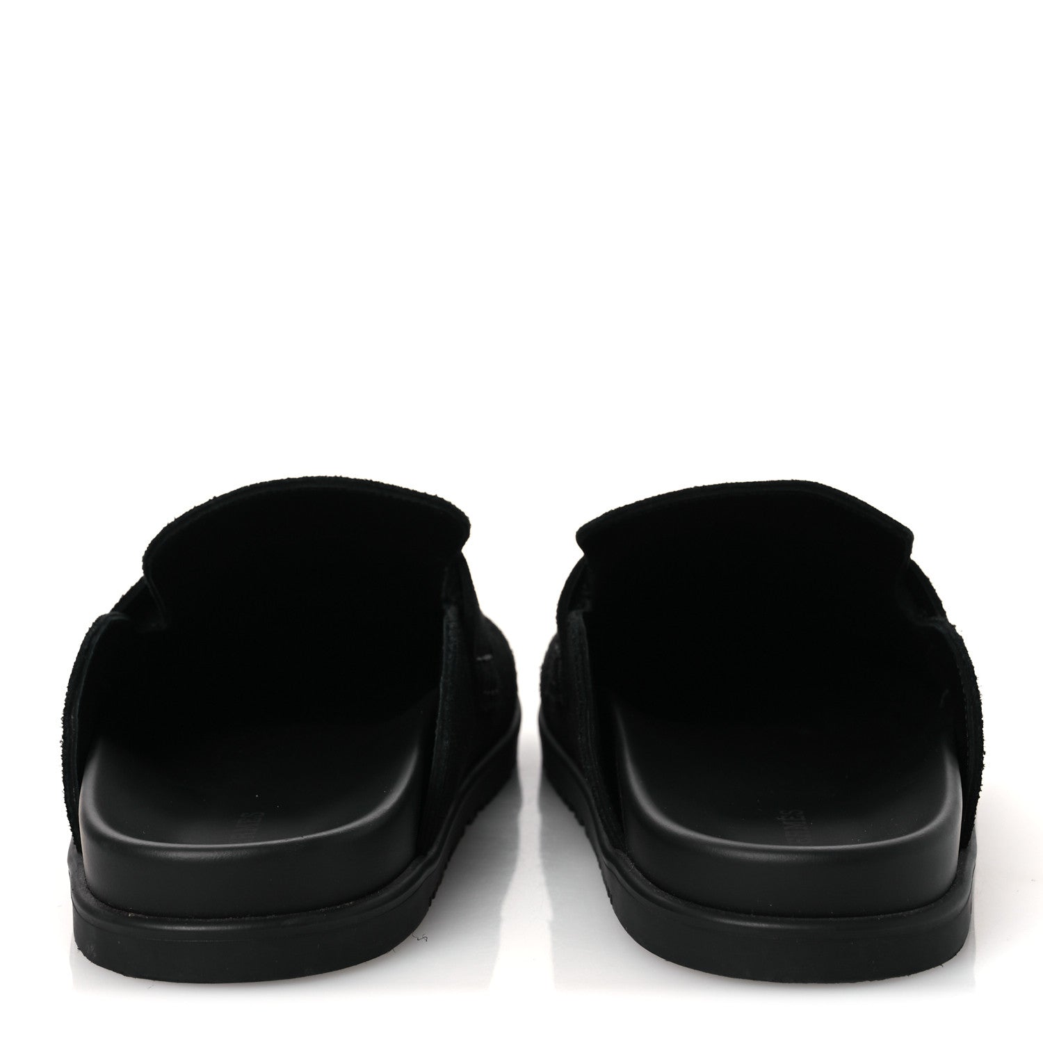 Hermes Suede Calfskin Go Mules 39 Black 5 of 12
