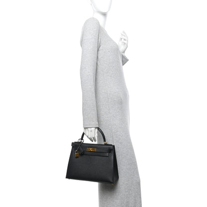 Hermes Epsom Kelly Sellier 28 Black 2 of 11