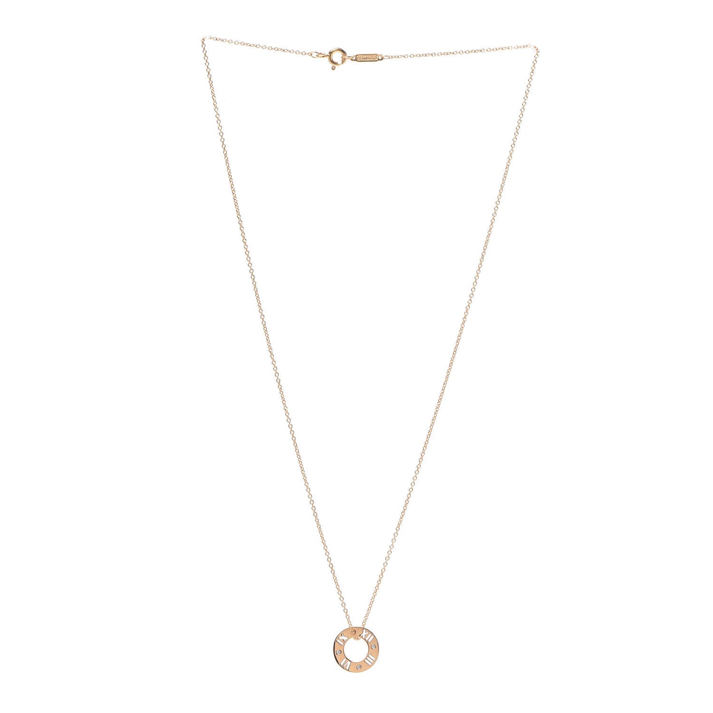 18K Rose Gold Diamond Atlas Pierced Pendant Necklace