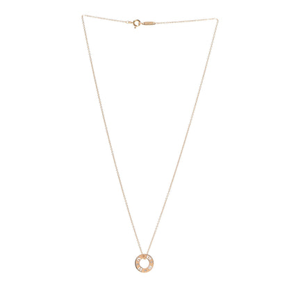 Tiffany 18K Rose Gold Diamond Atlas Pierced Pendant Necklace 3 of 6