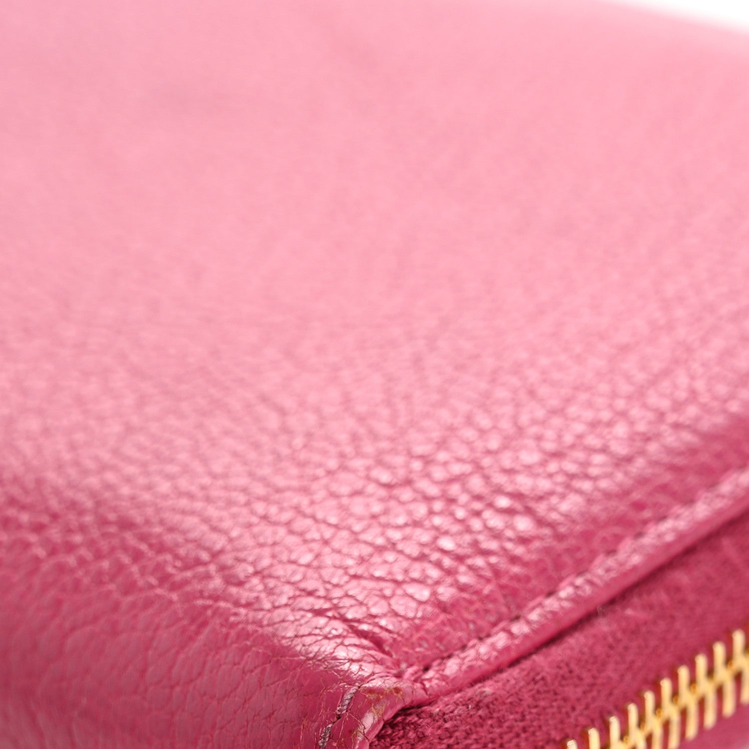 Miu Miu Goatskin Madras Zip Around Wallet Pink 14 of 17