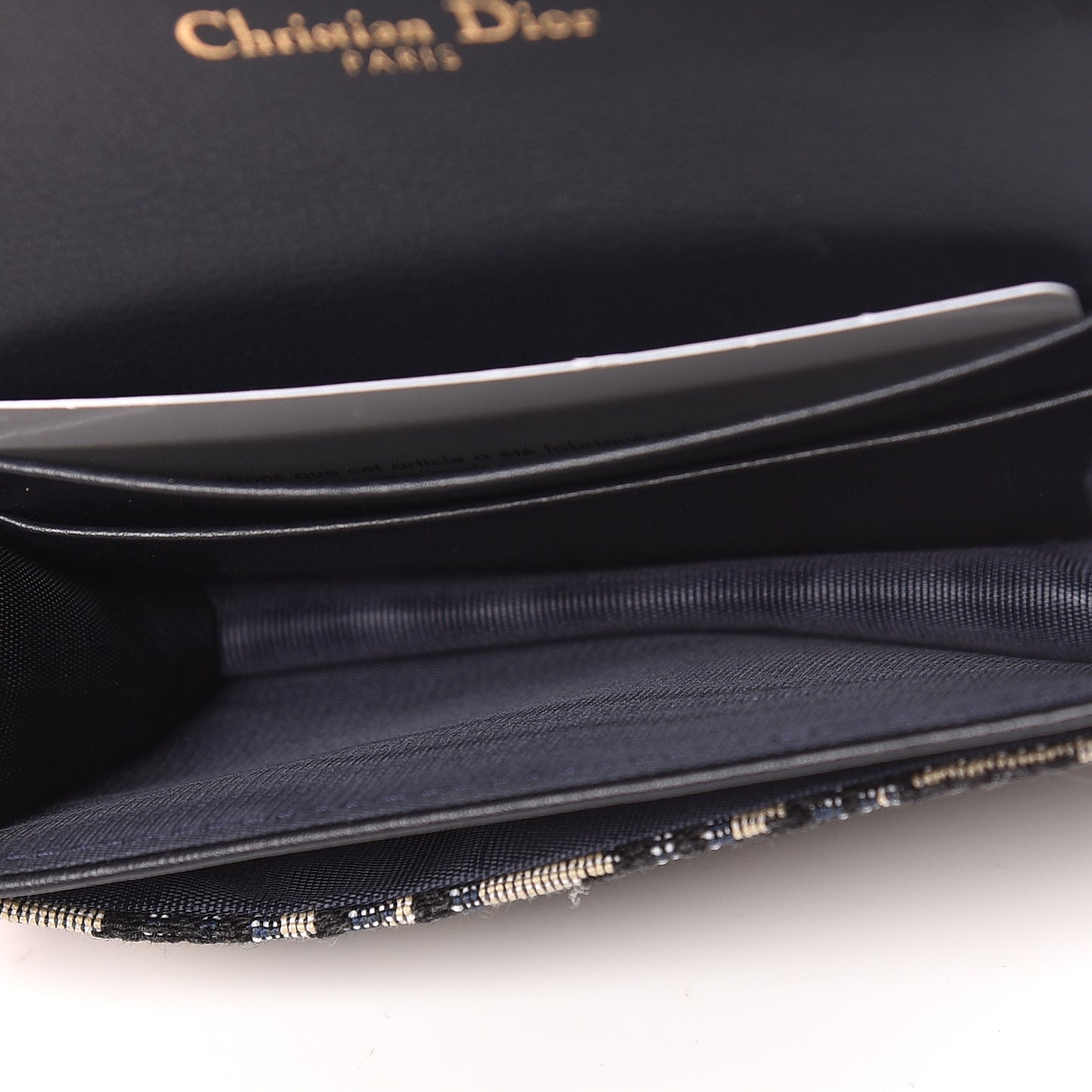 Oblique Saddle Card Holder Blue