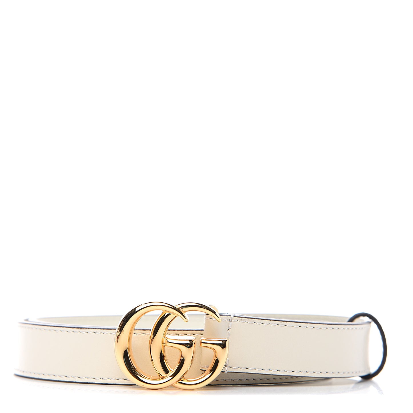 Plutone Calfskin Double G 20mm Belt 65 Mystic White