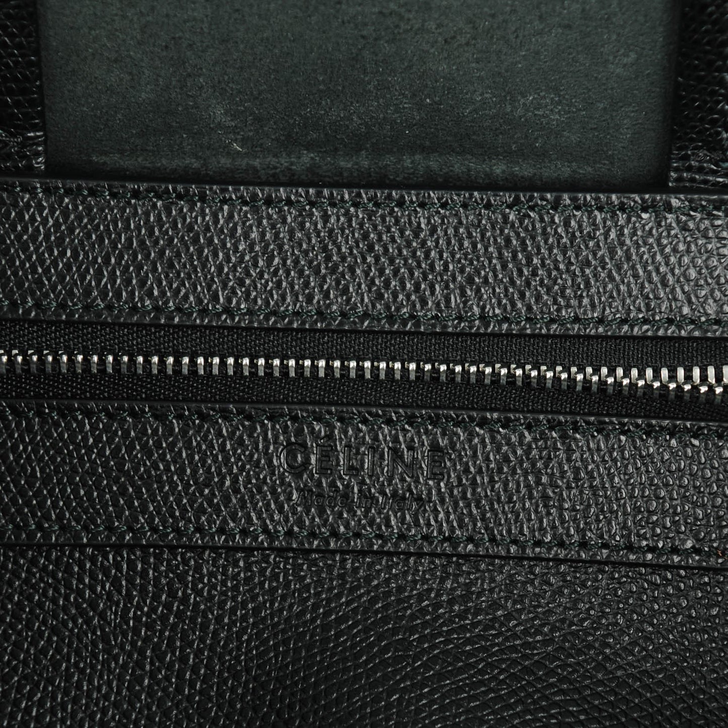 Grained Calfskin Small Vertical Cabas Black