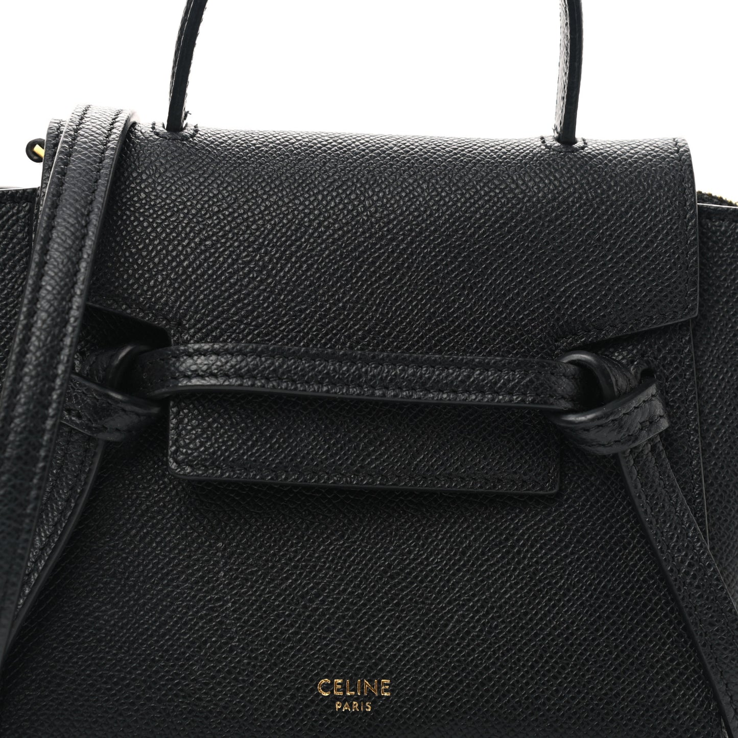 Grained Calfskin Pico Belt Bag Black