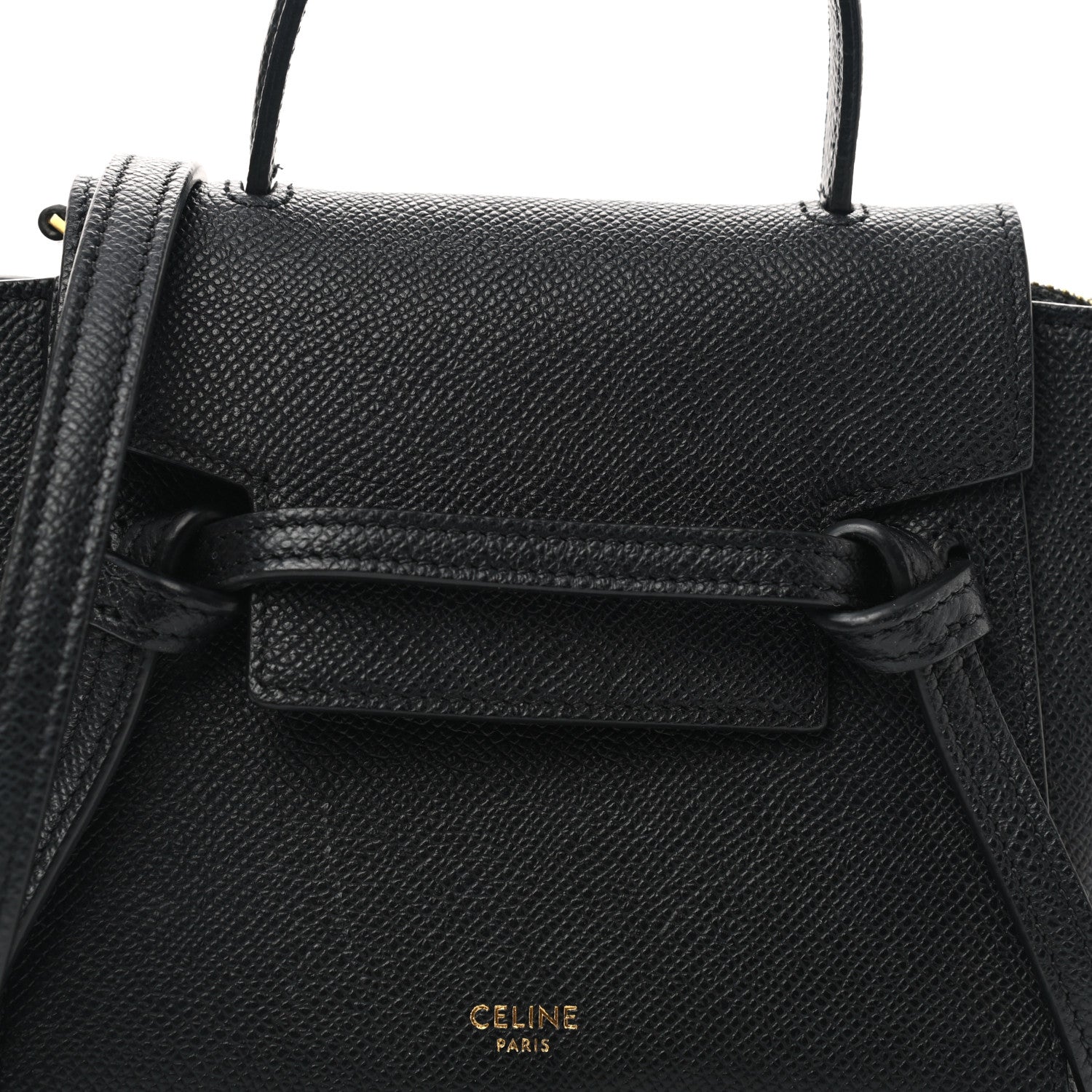 Celine Grained Calfskin Pico Belt Bag Black 7 of 9