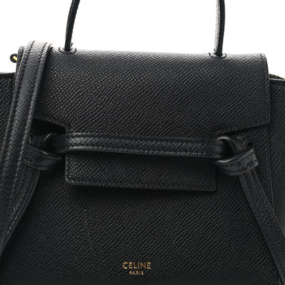 Celine Grained Calfskin Pico Belt Bag Black 7 of 9