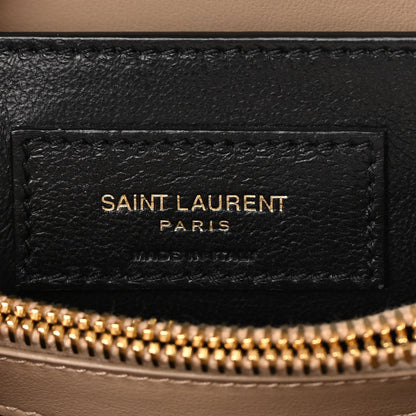 Saint Laurent Calfskin Y Quilted Monogram Small Loulou Chain Satchel Dark Beige 6 of 17
