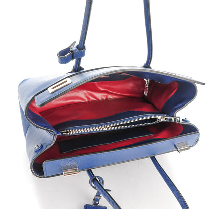 Prada Saffiano Cuir Twin Tote Bleuette 5 of 8
