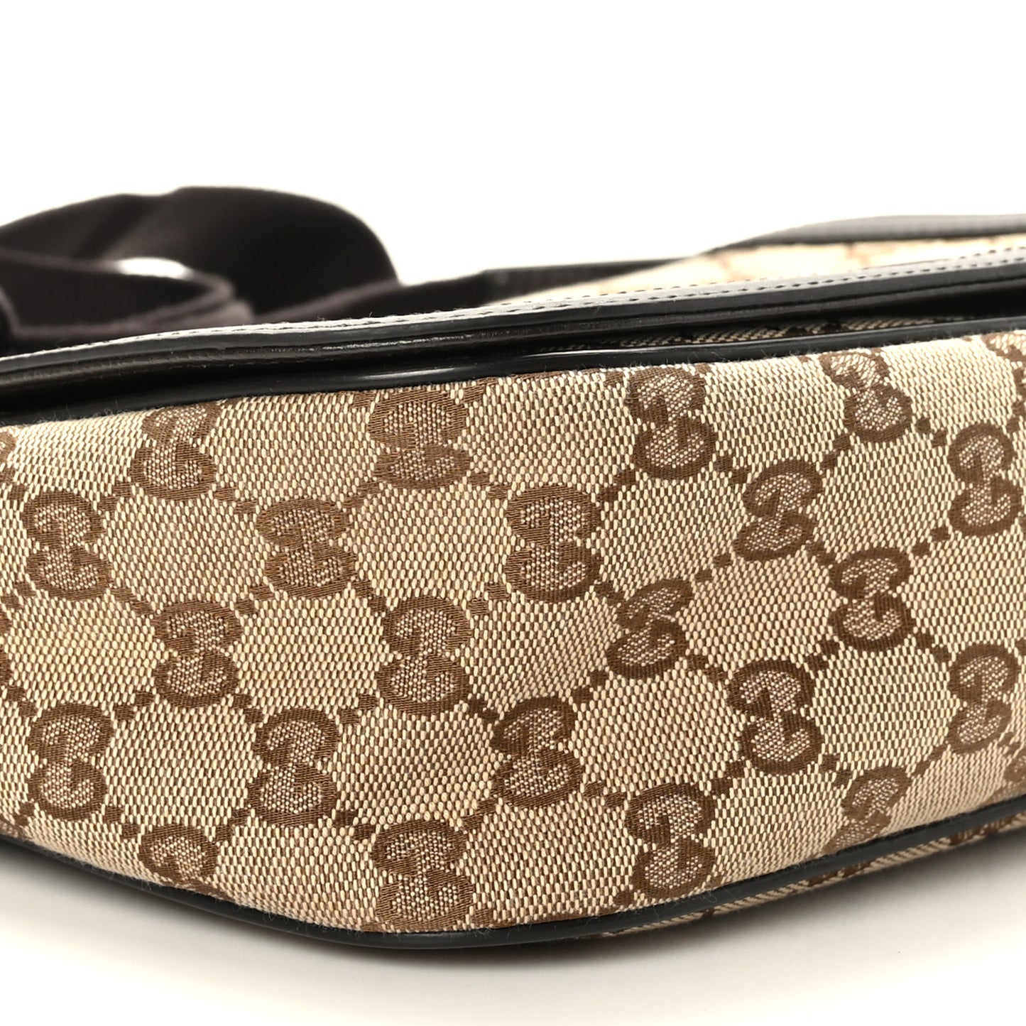 Monogram Flap Messenger Bag Beige Dark Brown