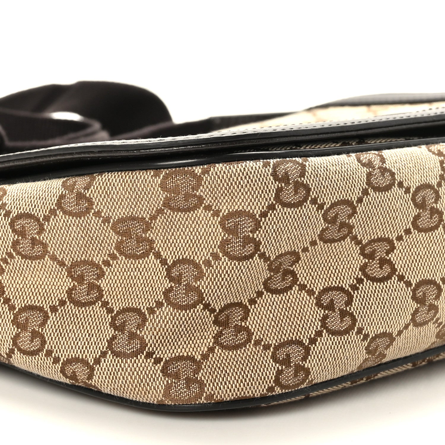 Gucci Monogram Flap Messenger Bag Beige Dark Brown 8 of 9