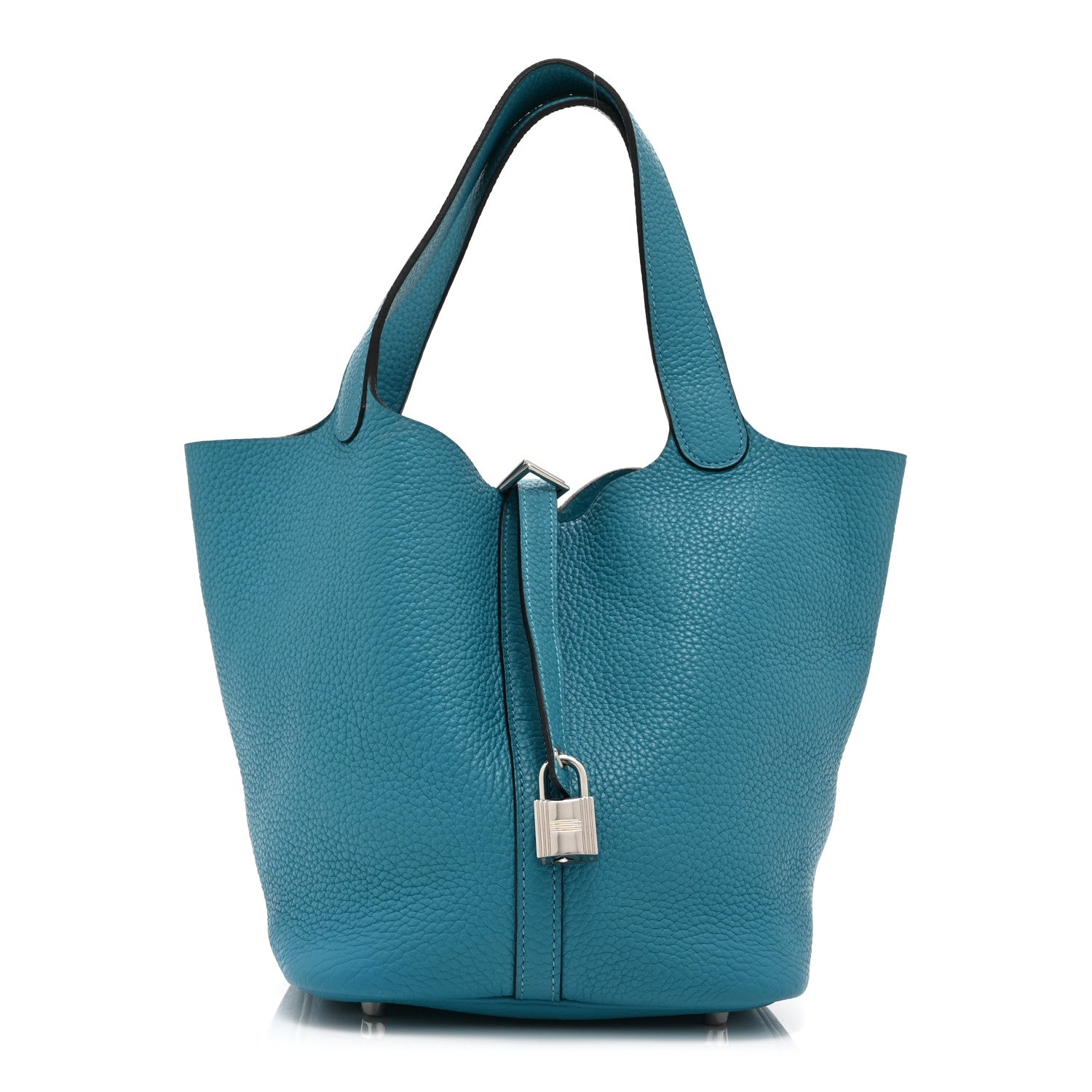 Hermes Taurillon Clemence Picotin Lock 22 MM Bleu Izmir 1 of 10