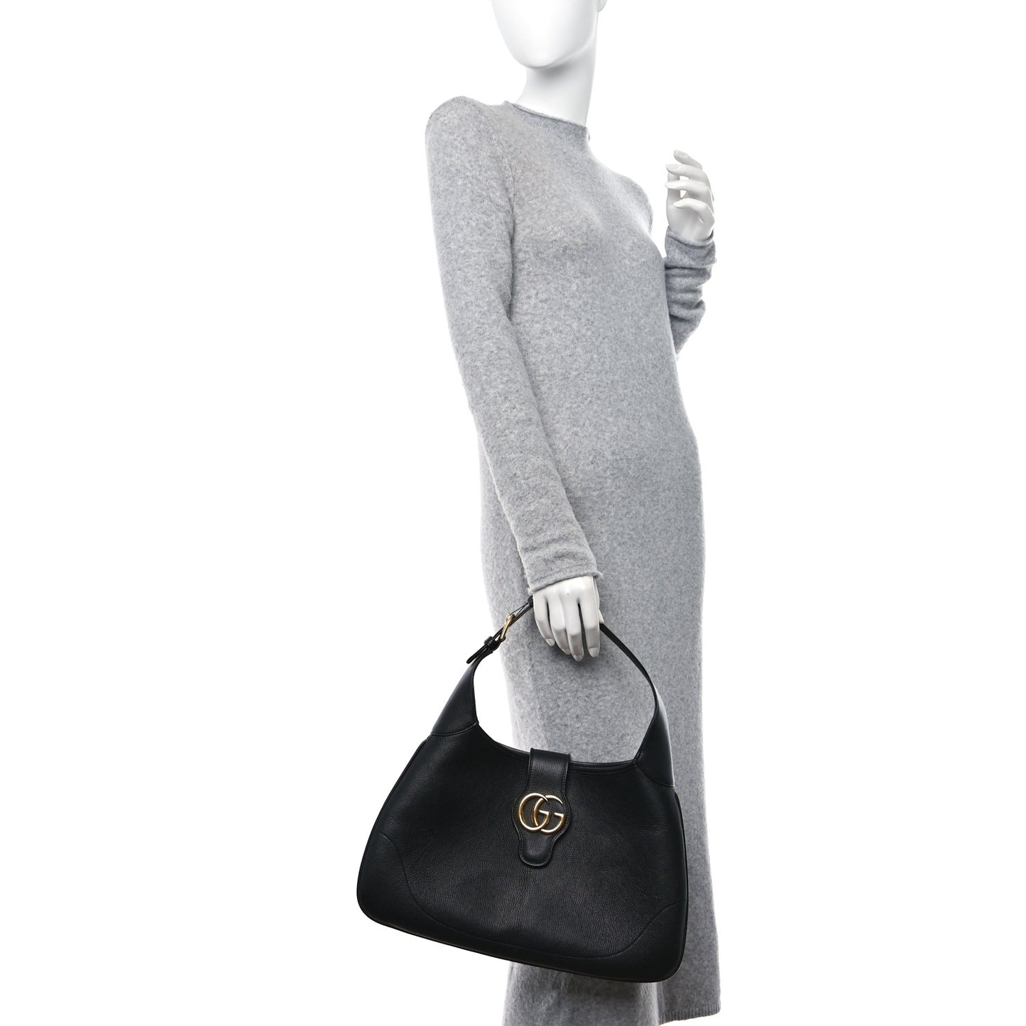 Goatskin Medium Aphrodite Shoulder Bag Black