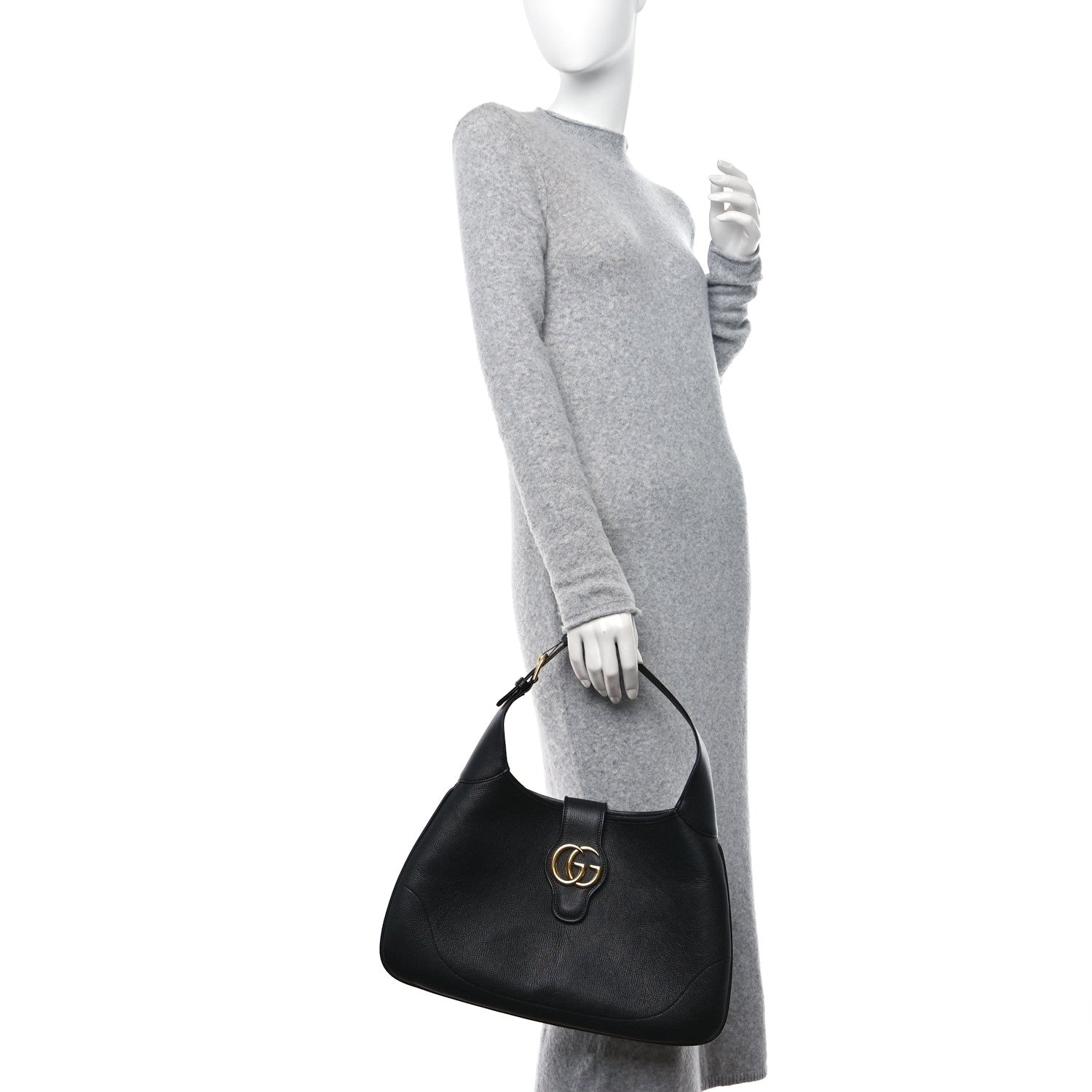 Gucci Goatskin Medium Aphrodite Shoulder Bag Black 2 of 11