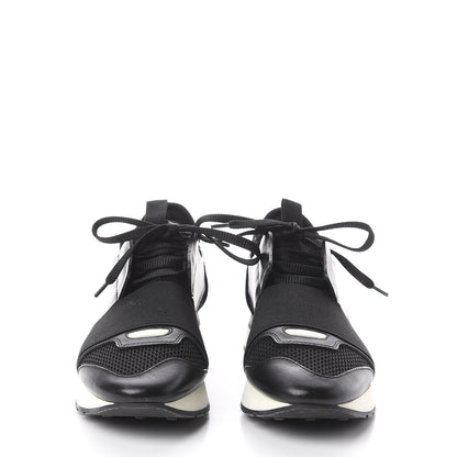 Balenciaga Mesh Calfskin Neoprene Suede Womens Race Runner Sneakers 35 Black 2 of 7