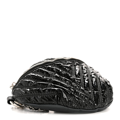 Chanel Lame Chevron Space Suit Waist Bag Black 4 of 13