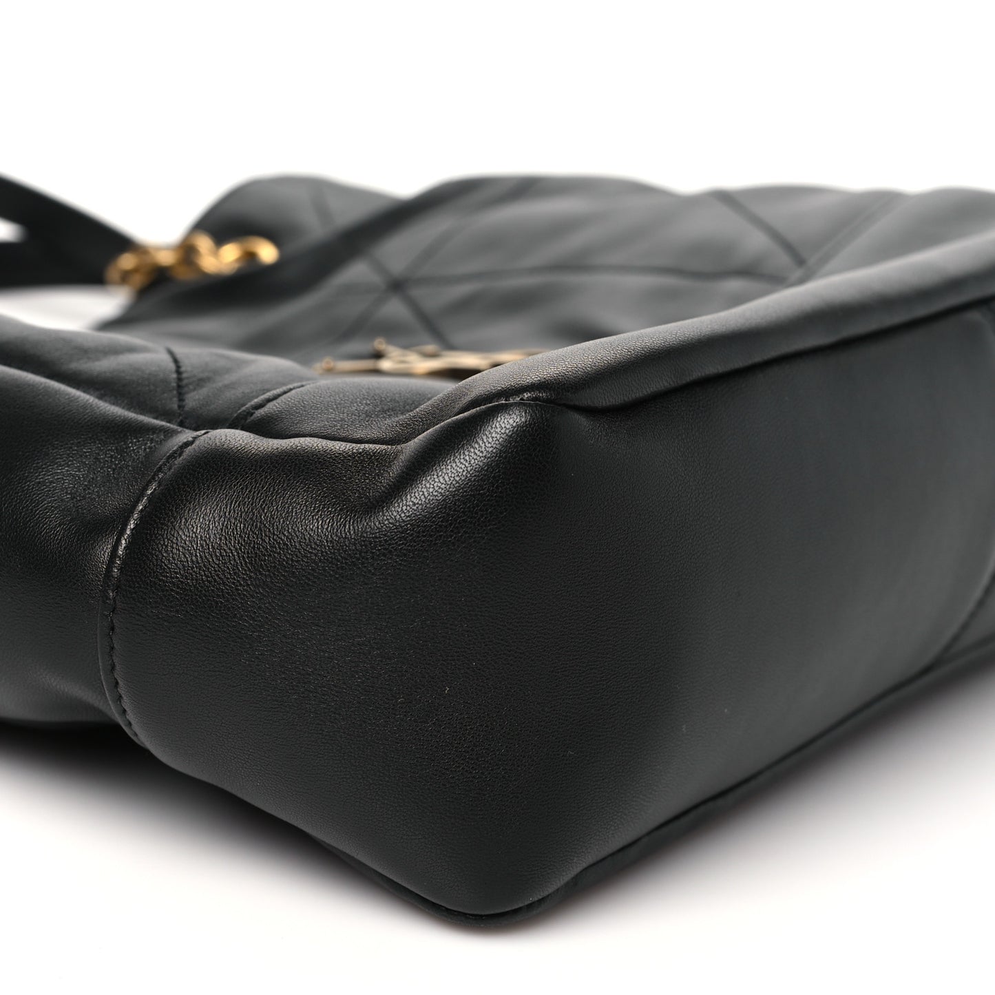 Lambskin Small Jamie Shopping Tote Black