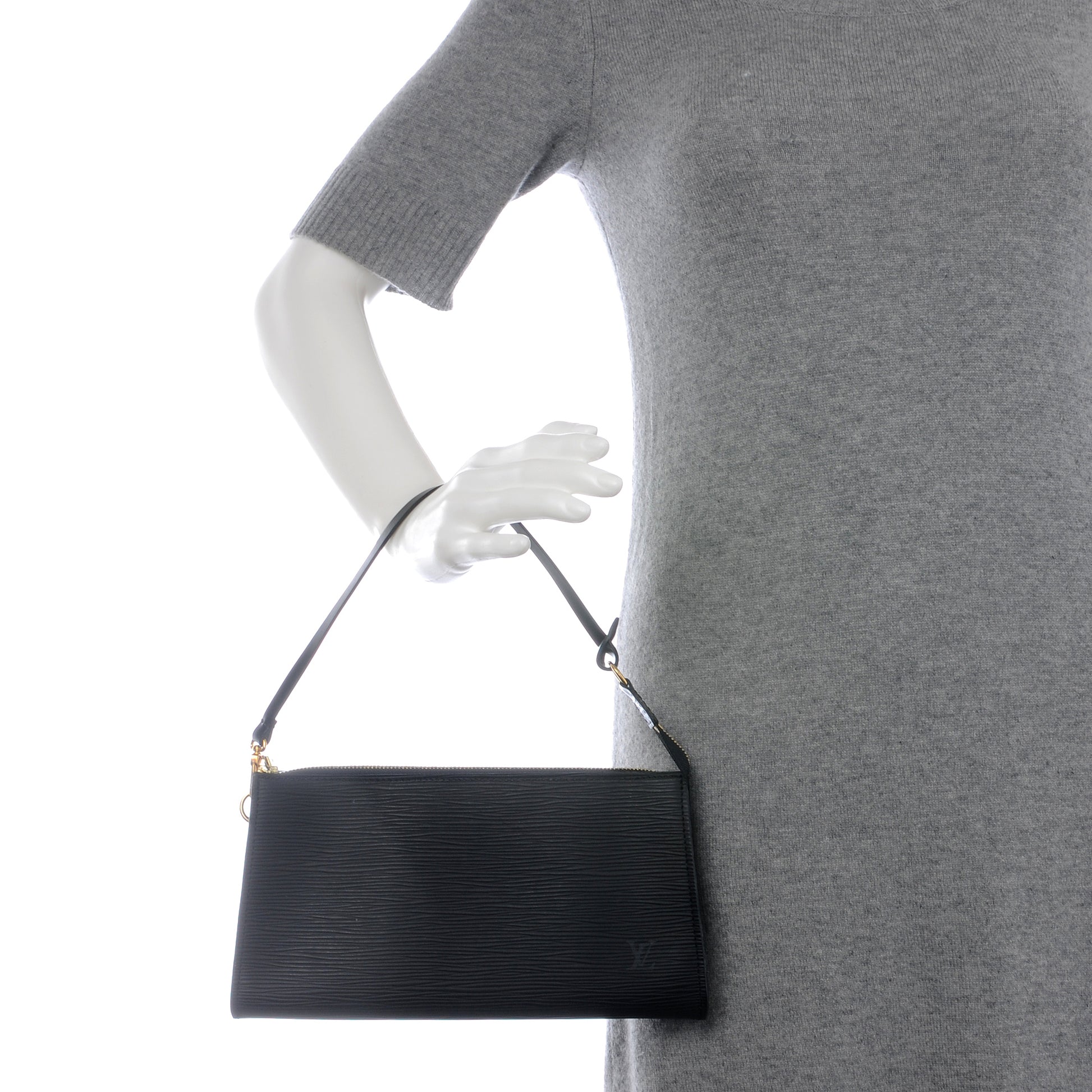 Louis Vuitton Epi Pochette Accessories 24 Black 2 of 7