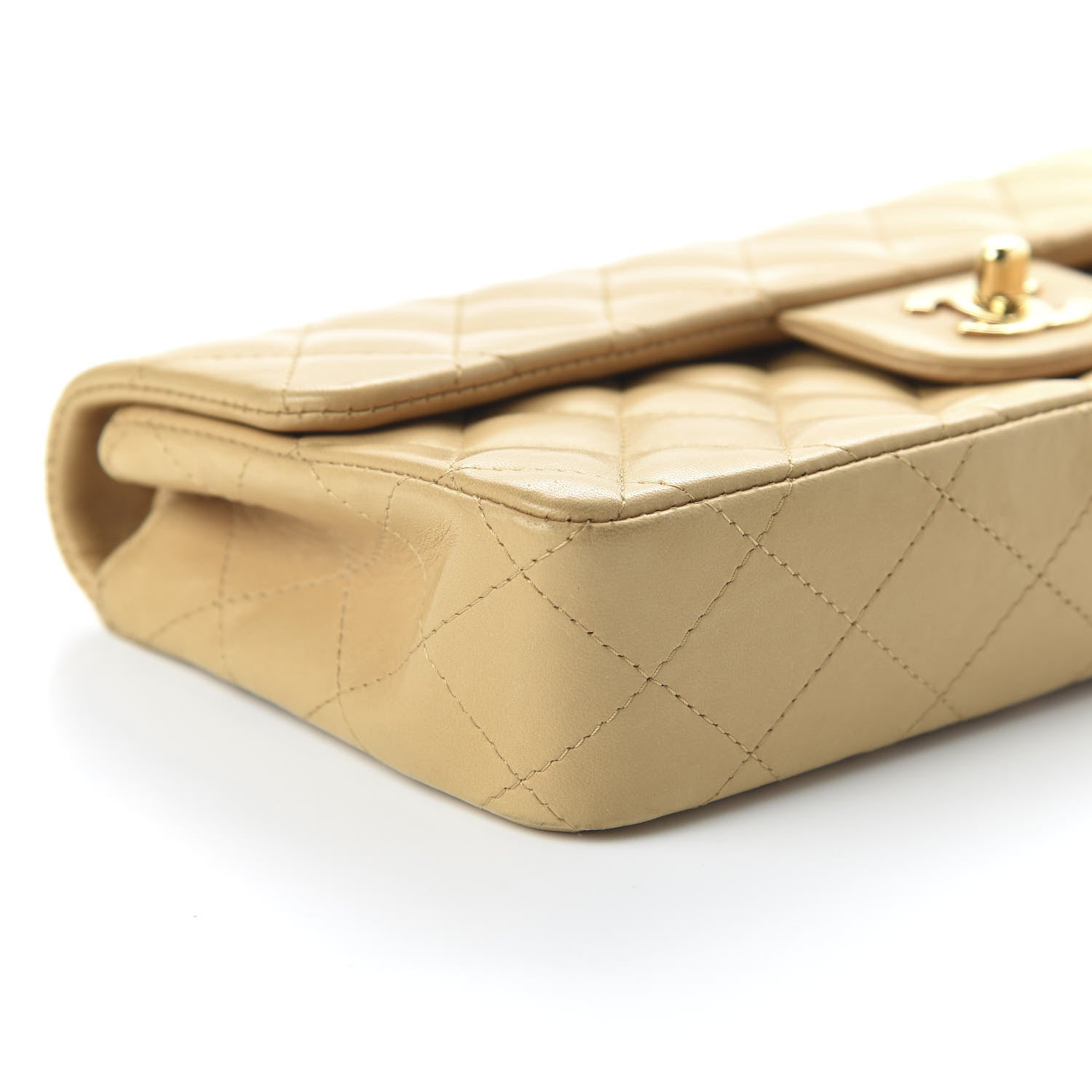 Chanel Lambskin Quilted East West Flap Beige 6 of 11
