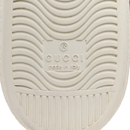 Gucci GG Supreme Monogram Bees Ayers Web Womens Ace Sneakers 38.5 Beige Oro Green Red 6 of 9