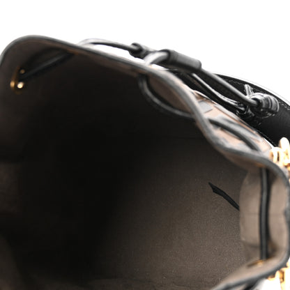 Fendi Vitello Liberty F is Fendi Bi-Color FF 1974 Embossed Mini Mon Tresor Bucket Bag Maya Black 5 of 10
